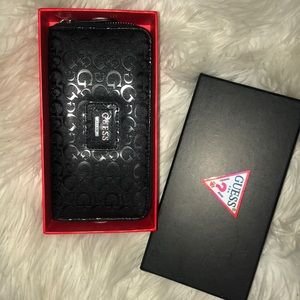 Black GUESS large wallet